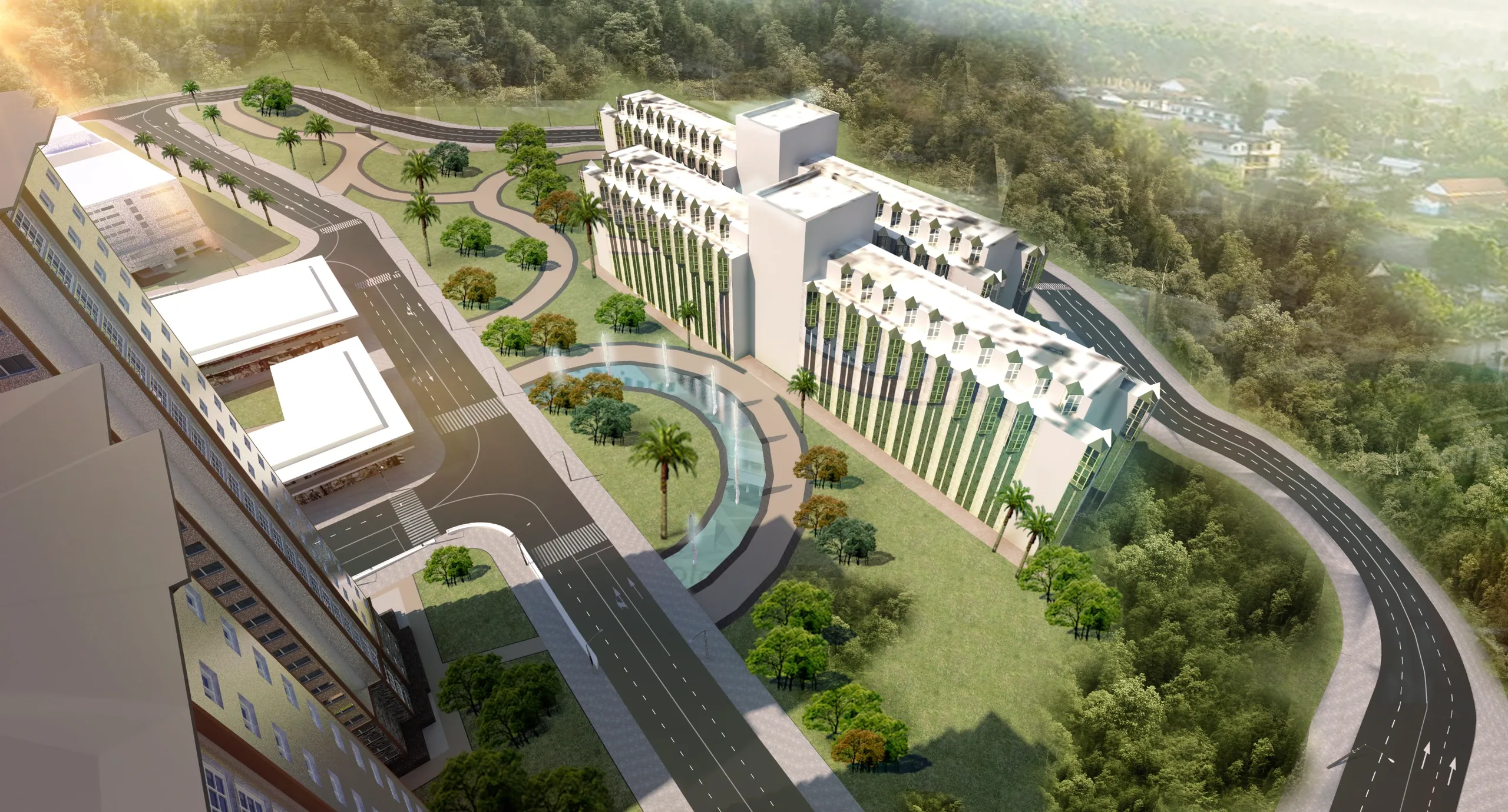 Midori Highlands 現代建築群概念圖